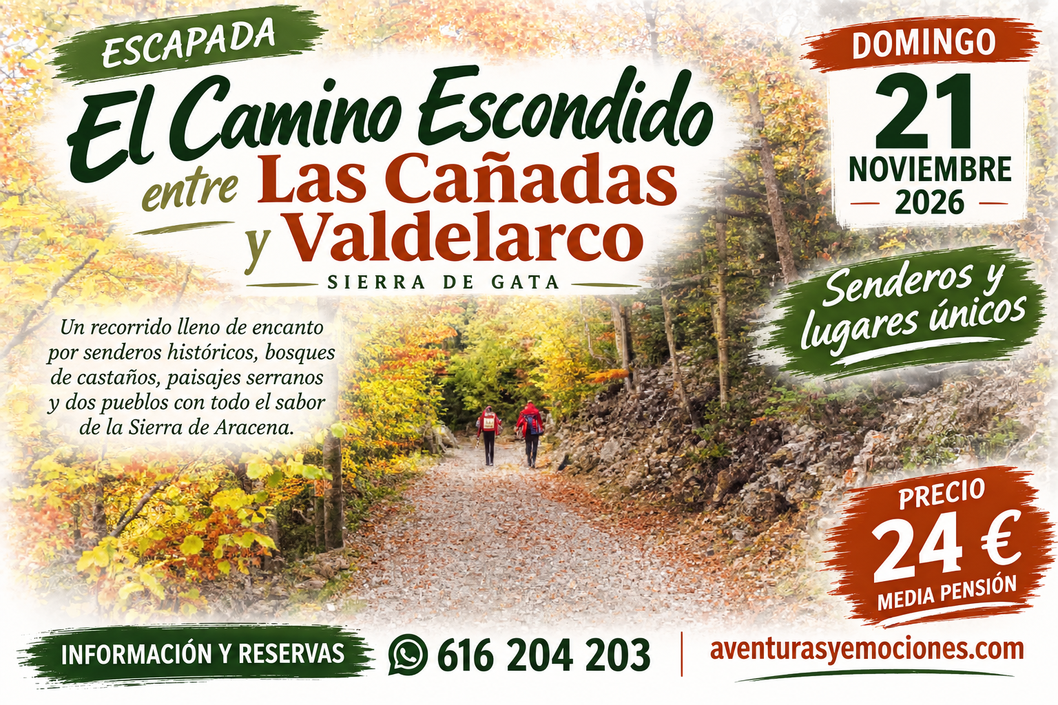 25/10/2026 EL CAMINO ESCONDIDO DE VALDELARCO