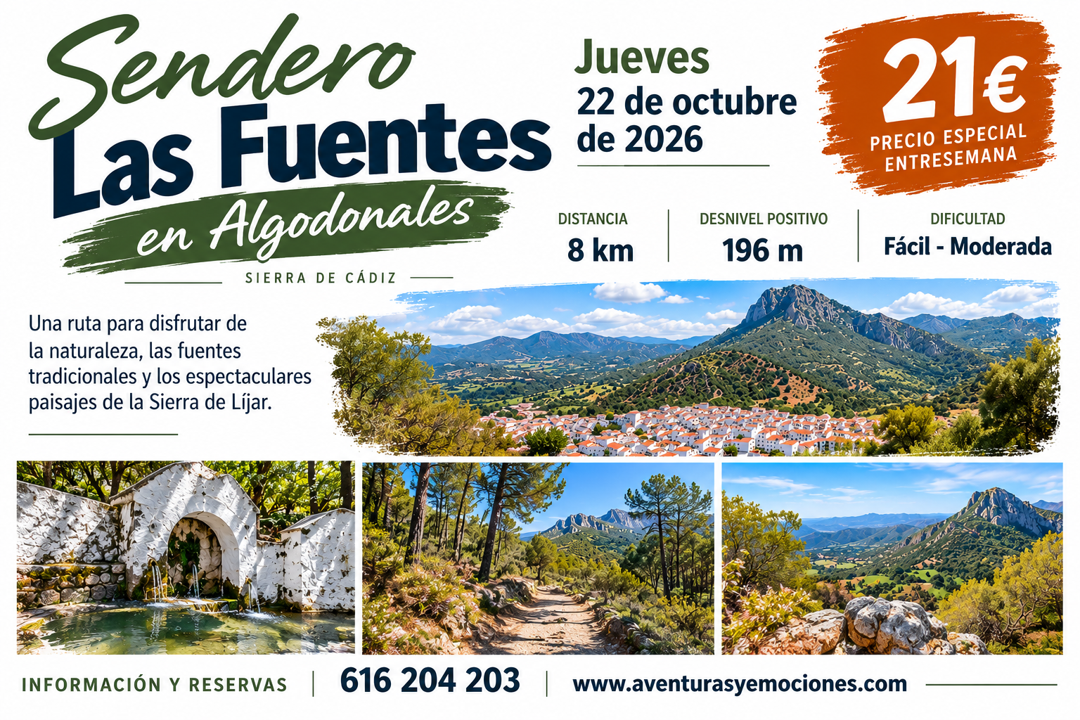 22/10/2026 Jueves Las Fuentes en Algodonales fuentes y naturaleza